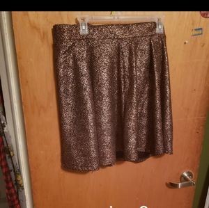 Torrid brown glitter skirt size 2